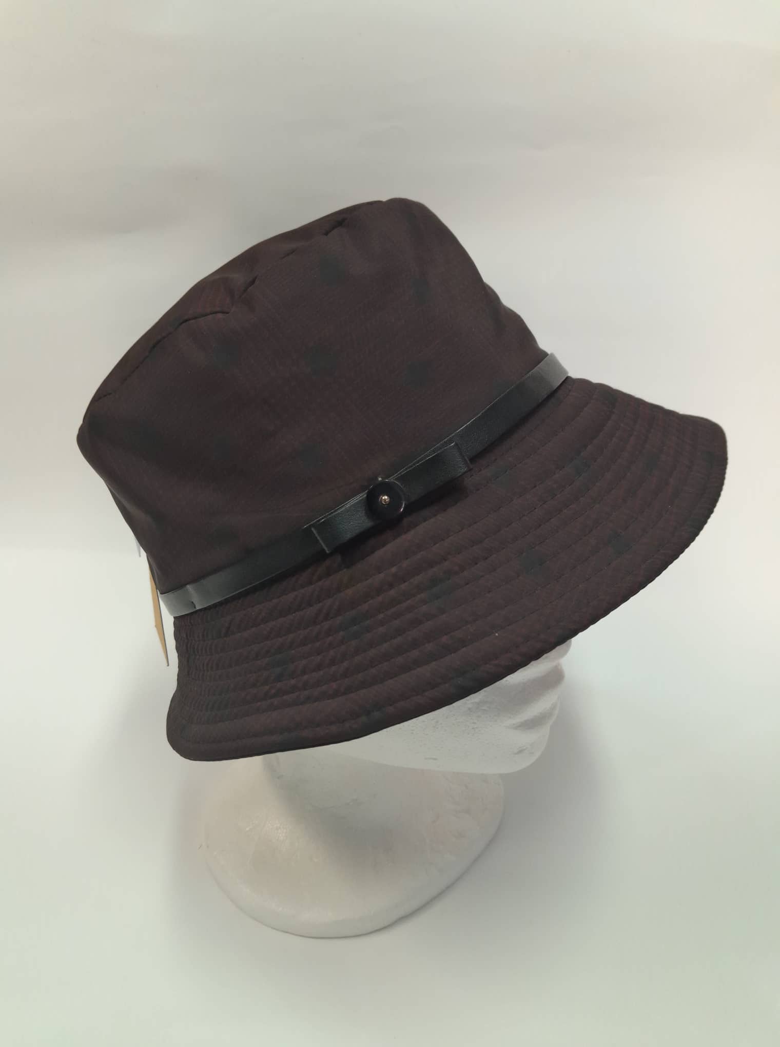 Dámský klobouk -bordó puntík
