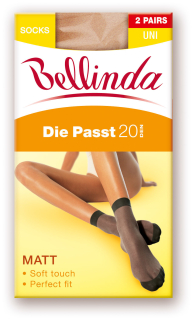 Silonkové ponožky Die Bellinda Passt 20 DEN tělové - 2páry