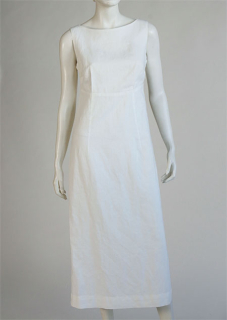  Dámské lněné šaty bílé