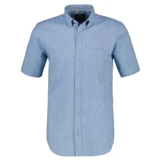 Pánská lněná košile s krátkým rukávem sv.modrá
