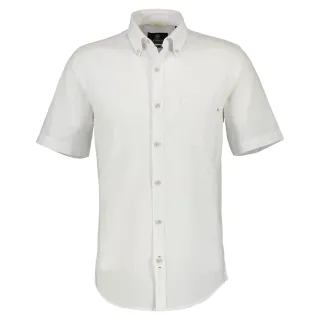 Pánská lněná košile s krátkým rukávem bílá