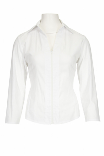 Košile na zip bílá 