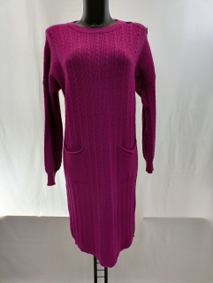 Šaty svetrové fuchsiová
