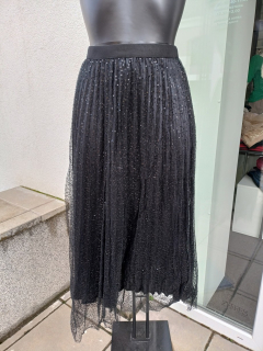 Dámská sukně s flitry černá